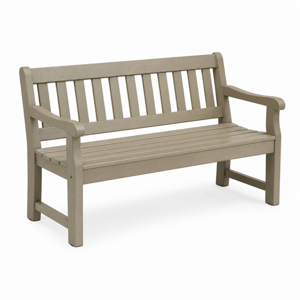 Banc de jardin 2 places taupe en polypropylène 120 x 65 x 85 cm