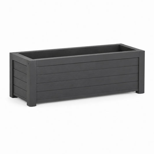 Jardinière rectangulaire en polypropylène anthracite 100 x 40 x 40 cm