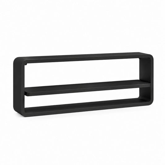 Étagère basse rectangulaire noire en panneaux MDF 120 x 30 x 50 cm